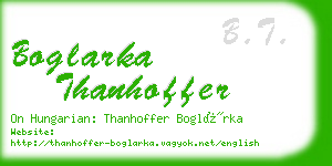 boglarka thanhoffer business card